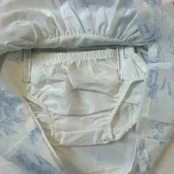 NWT Carter’s Baby Dress Size 3 Months White & Blue - Picture 4 of 5